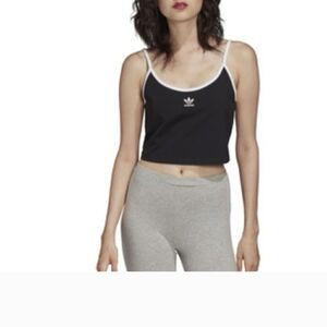 Adidas Black and White Women's Crop Top